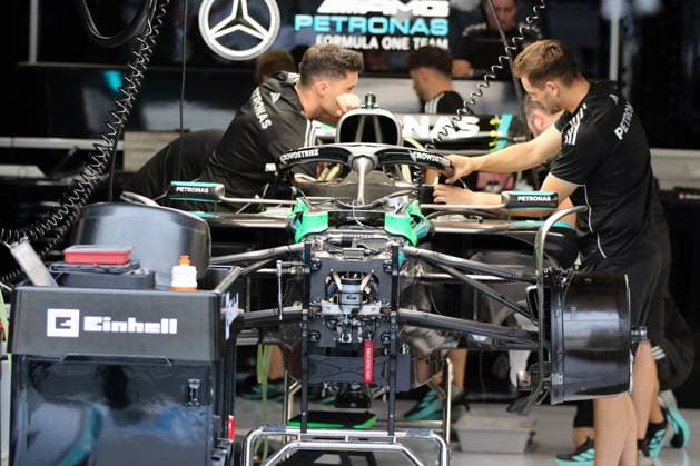 Formel 1 Grosser Preis von Holland, Zandvoort 28. - 31. August 2025 Zandvoort, Holland 28. - 31. August 2025 FIA - Formel 1 - WM - Großer Preis von Holland - 2025 Media Day Donnerstag Im Bild: Technik Details, Mercedes Formel 1, Formel 1 Technik Mercedes, Copyright: xBEAUTIFULxSPORTS Bernhardtx