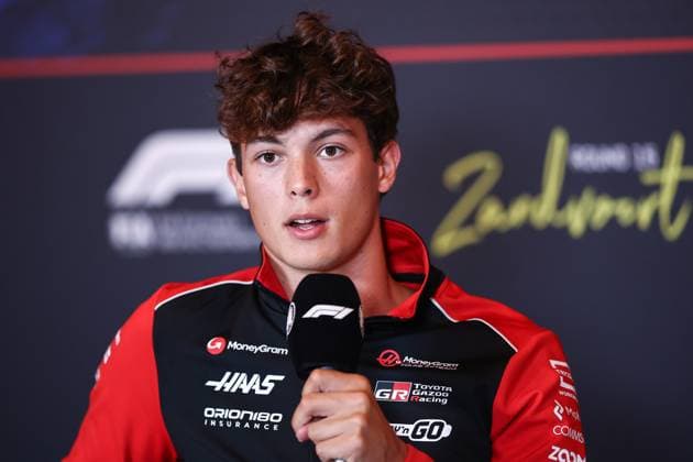 F1 - DUTCH GRAND PRIX 2025 BEARMAN Ollie Oliver (gbr), Haas F1 Team VF-25, portrait press conference, PK, Pressekonferenz during the 2025 Formula 1 Heineken Dutch Grand Prix, 15th round of the 2025 FIA Formula One World Championship, WM, Weltmeisterschaft from August 29 to 31, 2025 on the Zandvoort Circuit, in Zandvoort, Netherlands - ZandvoortNetherlands Copyright: xEricxAlonsox