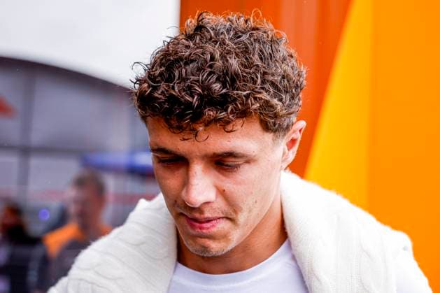 Lando Norris of the United Kingdom and McLaren F1 Team looks on prior to the start of the Formula 1 Heineken Dutch Grand Prix 2025 at Circuit Zandvoort on August 28, 2025 in Zandvoort, Netherlands. (Photo by Marcel ter Bals DeFodi Images)