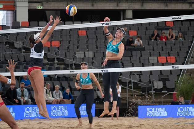RECORD DATE NOT STATED Beach Pro Tour - Elite 16 Hamburg, 28.08.2025 Svenja Müller (Player No. 1, GER), Cinja Tillmann (Player No. 2; Beach Pro Tour - Elite 16 Hamburg am 28.08.2025 Copyright: xBEAUTIFULxSPORTS PeterxWeberx