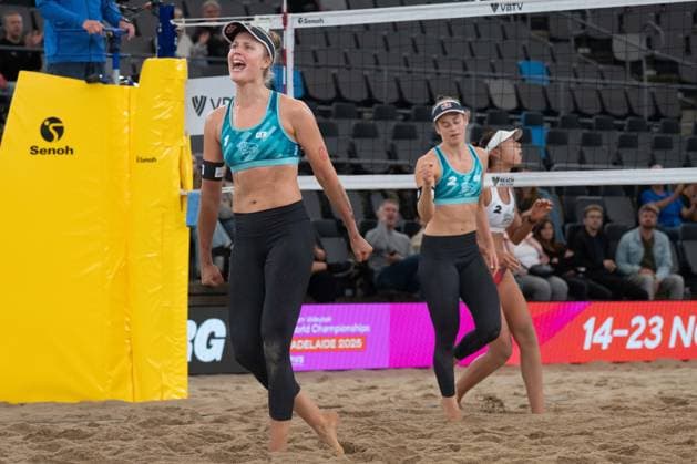 RECORD DATE NOT STATED Beach Pro Tour - Elite 16 Hamburg, 28.08.2025 Svenja Müller (Player No. 1, GER), Cinja Tillmann (Player No. 2; Beach Pro Tour - Elite 16 Hamburg am 28.08.2025 Copyright: xBEAUTIFULxSPORTS PeterxWeberx