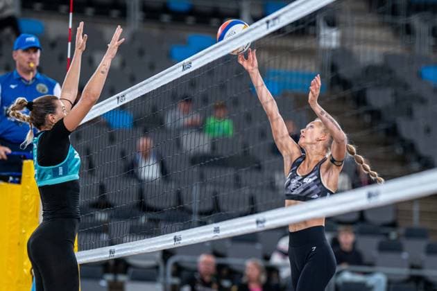 RECORD DATE NOT STATED Beach Pro Tour - Elite 16 Hamburg, 28.08.2025 Paula Schürholz (Player No. 1, GER); Beach Pro Tour - Elite 16 Hamburg am 28.08.2025 Copyright: xBEAUTIFULxSPORTS PeterxWeberx