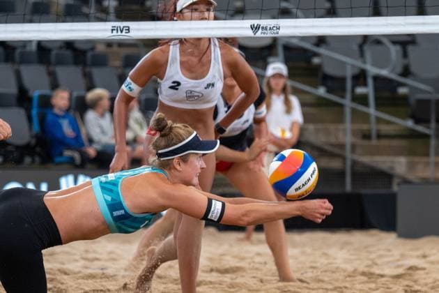 RECORD DATE NOT STATED Beach Pro Tour - Elite 16 Hamburg, 28.08.2025 Svenja Müller (Player No. 1, GER); Beach Pro Tour - Elite 16 Hamburg am 28.08.2025 Copyright: xBEAUTIFULxSPORTS PeterxWeberx