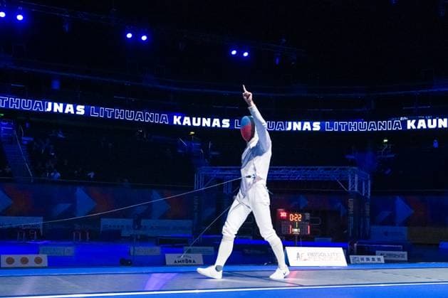 Czech modern pentathlete Matej Lukes competes during men s semi-finals for the World Championships in Kaunas, Lithuania, August 28, 2025. (CTKxPhoto FilipxKomorous) CTKPhotoF202508280029401  CTKPhotoF202508280029401