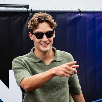 28th August 2025; Circuit Zandvoort, Zandvoort, North Holland, Netherlands; Formula 1 Heineken Dutch Grand Prix 2024; Arrival Day; George Russell (GBR) arrives at the circuit  GodfreyxPitt
