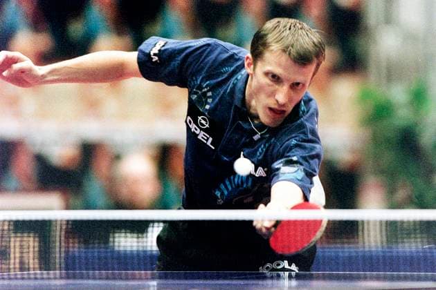 980131 Bordtennis, Europa Top 12: Jörg Rosskopf, Tyskland *** 980131 Table Tennis, Europe Top 12 Jörg Rosskopf, Germany  Copyright: BILDBYRAN BB980131BB033