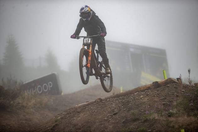 Whoop UCI Downhill Worldcup Les Gets SEAGRAVE Tahnee ORBEA FMD RACINGat Whoop UCI Downhill Worldcup Les Gets , 28.08.2025,in Les Gets ,FRA Foto: Sebastian Sternemann