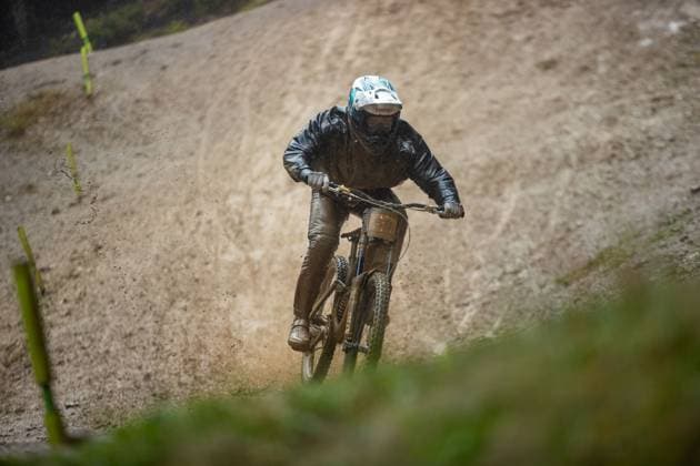 Whoop UCI Downhill Worldcup Les Gets A HERN Kye KENDA NS BIKES UR TEAMat Whoop UCI Downhill Worldcup Les Gets , 28.08.2025,in Les Gets ,FRA Foto: Sebastian Sternemann