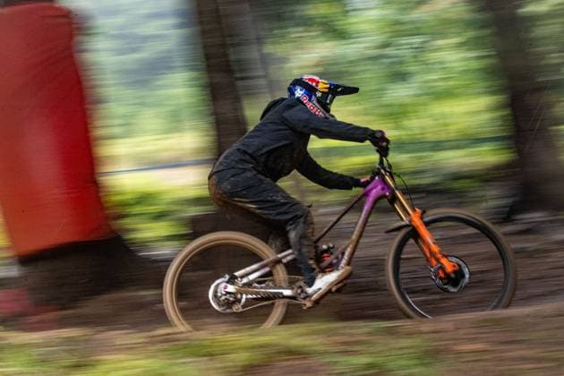 Whoop UCI Downhill Worldcup Les Gets MAES Martin ORBEA FMD RACINGat Whoop UCI Downhill Worldcup Les Gets , 28.08.2025,in Les Gets ,FRA Foto: Sebastian Sternemann
