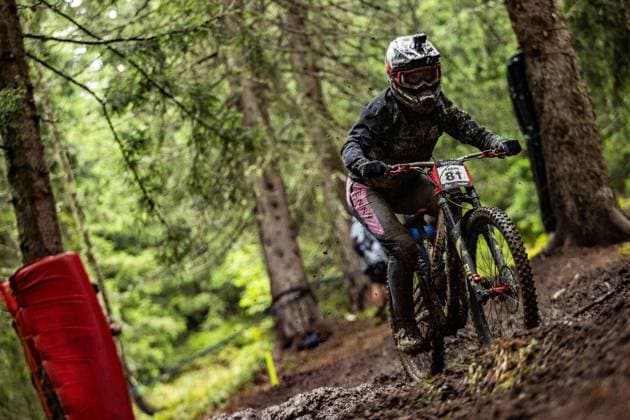 Whoop UCI Downhill Worldcup Les Gets FARINA Eleonora MS-RACINGat Whoop UCI Downhill Worldcup Les Gets , 28.08.2025,in Les Gets ,FRA Foto: Sebastian Sternemann