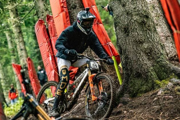 Whoop UCI Downhill Worldcup Les Gets KOLB Andreas YT MOBat Whoop UCI Downhill Worldcup Les Gets , 28.08.2025,in Les Gets ,FRA Foto: Sebastian Sternemann