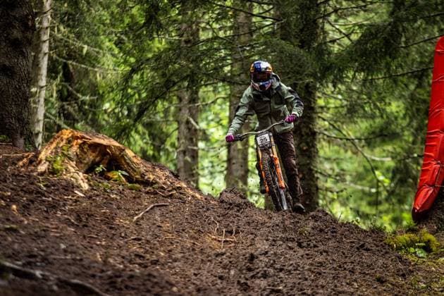 Whoop UCI Downhill Worldcup Les Gets MAES Martin ORBEA FMD RACINGat Whoop UCI Downhill Worldcup Les Gets , 28.08.2025,in Les Gets ,FRA Foto: Sebastian Sternemann
