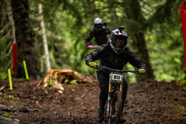 Whoop UCI Downhill Worldcup Les Gets PESTANA Ãlvaro * at Whoop UCI Downhill Worldcup Les Gets , 28.08.2025,in Les Gets ,FRA Foto: Sebastian Sternemann
