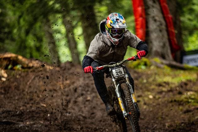 Whoop UCI Downhill Worldcup Les Gets BRUNI Loic SPECIALIZED GRAVITYat Whoop UCI Downhill Worldcup Les Gets , 28.08.2025,in Les Gets ,FRA Foto: Sebastian Sternemann