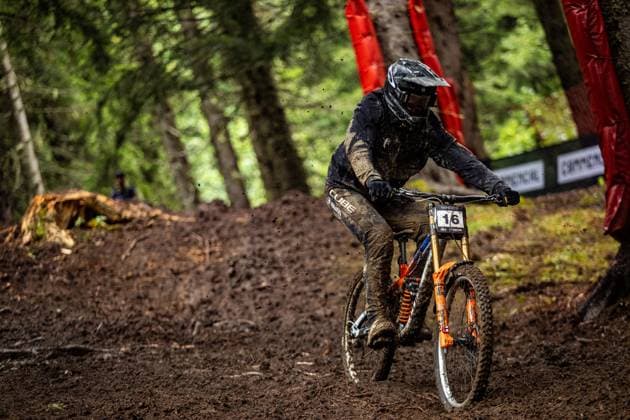 Whoop UCI Downhill Worldcup Les Gets HARTENSTERN Max CUBE FACTORY RACINGat Whoop UCI Downhill Worldcup Les Gets , 28.08.2025,in Les Gets ,FRA Foto: Sebastian Sternemann
