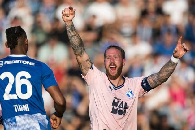 250828 Pontus Jansson of Malmö FF reacts during the second leg UEFA Europa League play-off football match between SK Sigma Olomouc and Malmö FF on August 28, 2025 in Olomouc. Photo: Petter Arvidson BILDBYRAN kod PA PA1072 fotboll football soccer fotball uefa europa league europa league malmö ff sk sigma olomouc bbeng playoff Copyright: PETTERxARVIDSON BB250828PA069