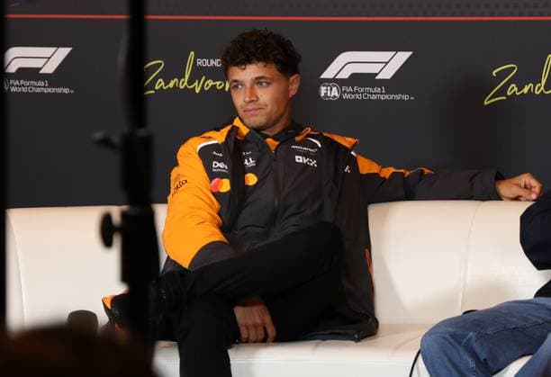 Formula 1 of the Netherlands British driver Lando Norris of McLaren F1 Team attending the pressconference ahead of the Formula 1 Heineken Dutch Grand Prix 2025 at the Circuit Zandvoort in Zandvoort, Netherlands, August 28 2025. Zandvoort Netherlands Copyright: xMatrixxImagesx xHasanxBraticx 
