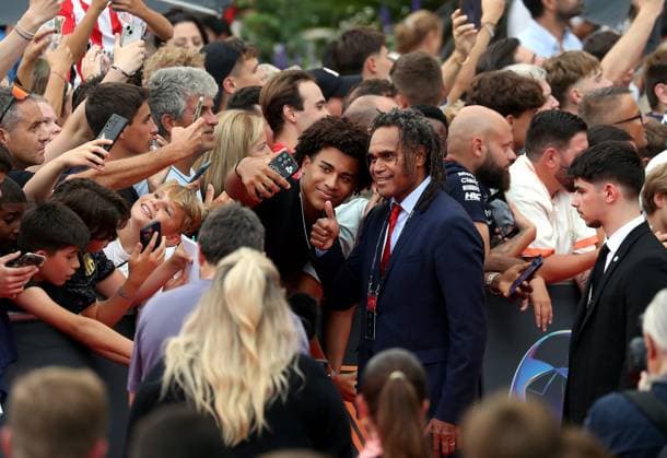 ARRIVEES TIRAGE AU SORT CHAMPIONS LEAGUE PHOTOPQR NICE MATIN Jean François Ottonello ; Monaco ; 28 08 2025 ; Arrivées sur le tapis rouge du tirage au sort de la Champions League 25 26 - Christian Karembeu Monaco, aug 28th 2025. Champions League draw for 2025 26 - Monaco France  Copyright: xPHOTOPQR NICExMATIN MAXPPPxJeanxFrançoisxOttonellox 20250828NIM7485 20250828NIM7485