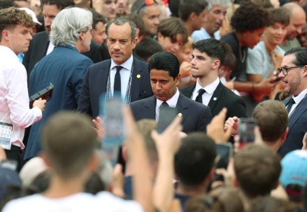 ARRIVEES TIRAGE AU SORT CHAMPIONS LEAGUE PHOTOPQR NICE MATIN Jean François Ottonello ; Monaco ; 28 08 2025 ; Arrivées sur le tapis rouge du tirage au sort de la Champions League 25 26 - Nasser Al-Khelaifi, president PSG Monaco, aug 28th 2025. Champions League draw for 2025 26 - Monaco France  Copyright: xPHOTOPQR NICExMATIN MAXPPPxJeanxFrançoisxOttonellox 20250828NIM7488 20250828NIM7488