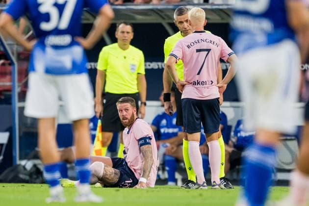 250828 Pontus Jansson of Malmö FF during the second leg UEFA Europa League play-off football match between SK Sigma Olomouc and Malmö FF on August 28, 2025 in Olomouc. Photo: Petter Arvidson BILDBYRAN kod PA PA1072 fotboll football soccer fotball uefa europa league europa league malmö ff sk sigma olomouc bbeng playoff Copyright: PETTERxARVIDSON BB250828PA134