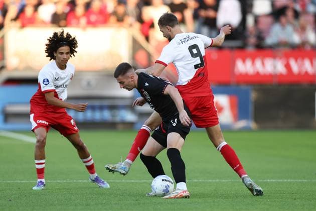 UTRECHT , 28-08-2025 , stadium Galgenwaard , season 2025 2026 , UEFA Europa League football , Play offs 2nd leg , match between FC Utrecht and Zrinjski , picture shows FC Utrecht player David Min Utrecht - Zrinjski  x30714165x Copyright: