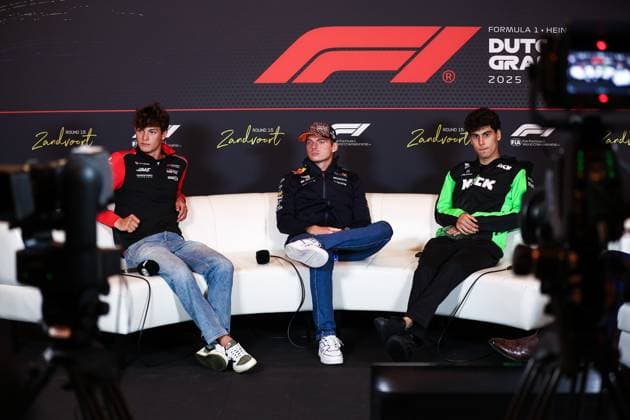 87 Oliver Bearman (GBR, MoneyGram Haas F1 Team), 1 Max Verstappen (NLD, Oracle Red Bull Racing), 5 Gabriel Bortoleto (BRA, Stake F1 Team Kick Sauber), F1 Grand Prix of the Netherlands at Circuit Zandvoort on August 28, 2025 in Zandvoort, Netherlands. (Photo by HOCH ZWEI) Zandvoort Netherlands