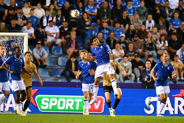 KRC Genk v Lech Poznan - UEFA Europa League GENK, BELGIUM - AUGUST 28 : Palma Luis midfielder of Lech Poznan in action during the UEFA Europa League 2025 26 play-off round second leg between KRC Genk and Lech Poznan on August 28, 2025 in Genk, Belgium, 28 08 2025 Genk Belgium  Copyright: xTomasxSiskx