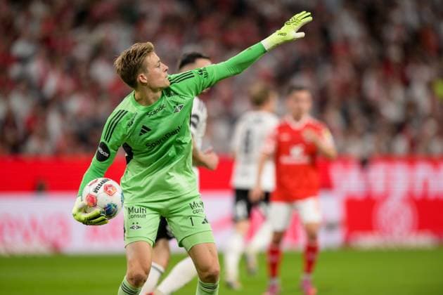 Fußball, UEFA Conference League Qualifikation, 20250828, FSV Mainz 05 - Rosenborg BK Trondheim. Im Bild Torwart Sander TANGVIK (Trondheim, 1). Mainz MEWA Arena Rheinland-Pfalz Deutschland Copyright: Passion2Press MarkusxFischerx