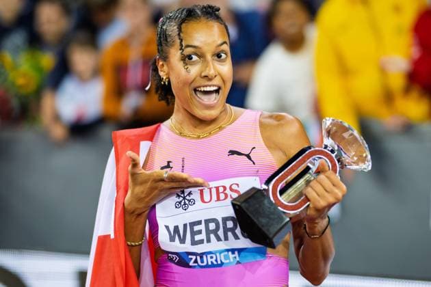 Weltklasse Zürich 2025; 28.08.2025 Audrey Werro aus der Schweiz während des Leichtathletik-Meetings Weltklasse Zürich (Diamond League) im Letzigrund Stadion, Zürich, Schweiz, am 28. August 2025 *** Weltklasse Zürich 2025 28 08 2025 Audrey Werro from Switzerland during the athletics meeting Weltklasse Zürich Diamond League at Letzigrund Stadium, Zurich, Switzerland, on August 28, 2025 Copyright: xBEAUTIFULxSPORTS TobiasxLacknerx