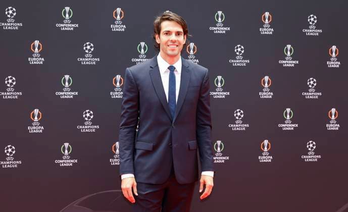 Monaco, Monte Carlo - August 28, 2025: UEFA MEN’S CLUB COMPETITION – UEFA Europa League and UEFA Conference League draws with Brazilian Player Kaka UEFA MEN’S CLUB COMPETITION – SEASON KICK OFF 2025 26