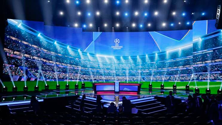 Monaco, Monte Carlo - August 28, 2025: UEFA MEN’S CLUB COMPETITION – UEFA Europa League and UEFA Conference League draws with general Atmosphere in the Grimaldi Forum UEFA MEN’S CLUB COMPETITION – SEASON KICK OFF 2025 26