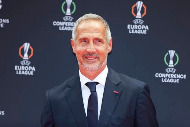 Monaco, Monte Carlo - August 28, 2025: UEFA MEN’S CLUB COMPETITION – UEFA Europa League and UEFA Conference League draws with AS Monaco Heach Coach, Austrian Adolf Huetter UEFA MEN’S CLUB COMPETITION – SEASON KICK OFF 2025 26