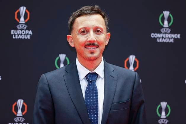 Monaco, Monte Carlo - August 28, 2025: UEFA MEN’S CLUB COMPETITION – UEFA Europa League and UEFA Conference League draws with Pablo Longoria (President Olympique de Marseille) UEFA MEN’S CLUB COMPETITION – SEASON KICK OFF 2025 26