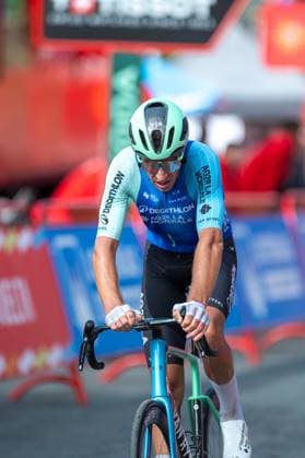 La Vuelta - 80th Tour of Spain 2025 - Stage 6 In Pal, Andorra, on August 28, 2025, Nicolas Vinokurov from Kazakhstan of the XDS Astana Team participates in stage 6 of La Vuelta 2025, which connects Olot in Girona and Pal in Andorra in August 2025. Andorra Andorra  Copyright: xMartinxSilvaxCosentinox originalFilename:silvacosentino-nicolasv250828_np8SY.jpg