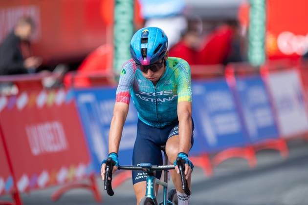 La Vuelta - 80th Tour of Spain 2025 - Stage 6 In Pal, Andorra, on August 28, 2025, Nicolas Vinokurov from Kazakhstan of the XDS Astana Team participates in stage 6 of La Vuelta 2025, which connects Olot in Girona and Pal in Andorra in August 2025. Andorra Andorra  Copyright: xMartinxSilvaxCosentinox originalFilename:silvacosentino-nicolasv250828_npEMx.jpg