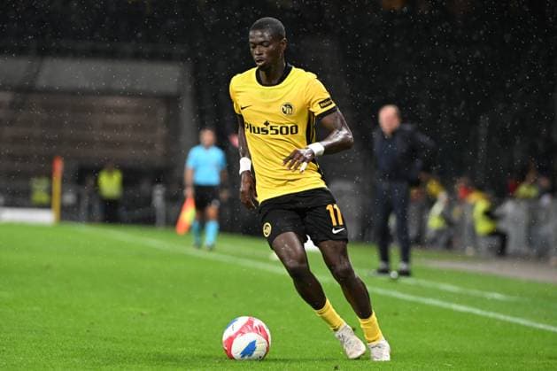 28.08.2025, Bern, Wankdorf, Uefa Europa League, Playoffs, BSC Young Boys - Slovan Bratislava, 11 Ebrima Colley (Young Boys). Bern Wankdorf Bern Switzerland Copyright: xJustPictures.ch ManuelxWinterbergerx jp-de-MaWi-MWI_1361