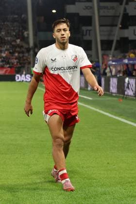 Souffian El Karouani of FC Utrecht during the match FC Utrecht - Zrinjski at the Galgenwaard for the Europa League (play-off) season 2024-2025 in Utrecht, Netherlands on 28 august 2025, (photo by Peter Lous EYE4images DeFodi Images)