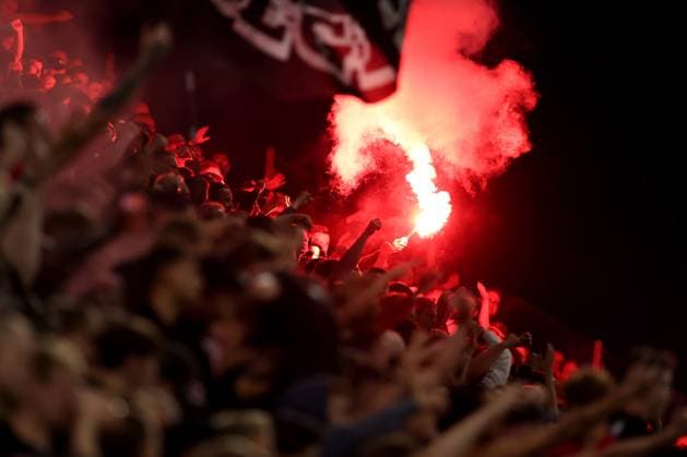 Fans and supporters during the match FC Utrecht - Zrinjski at the Galgenwaard for the Europa League (play-off) season 2024-2025 in Utrecht, Netherlands on 28 august 2025, (photo by Peter Lous EYE4images DeFodi Images)