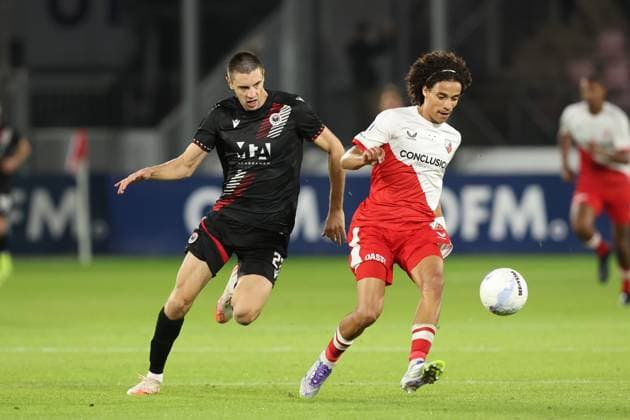 Gjivai Zechiel of FC Utrecht during the match FC Utrecht - Zrinjski at the Galgenwaard for the Europa League (play-off) season 2024-2025 in Utrecht, Netherlands on 28 august 2025, (photo by Peter Lous EYE4images DeFodi Images)