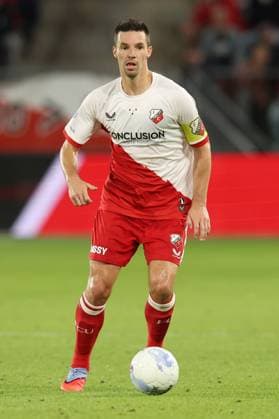 Nick Viergever of FC Utrecht during the match FC Utrecht - Zrinjski at the Galgenwaard for the Europa League (play-off) season 2024-2025 in Utrecht, Netherlands on 28 august 2025, (photo by Peter Lous EYE4images DeFodi Images)