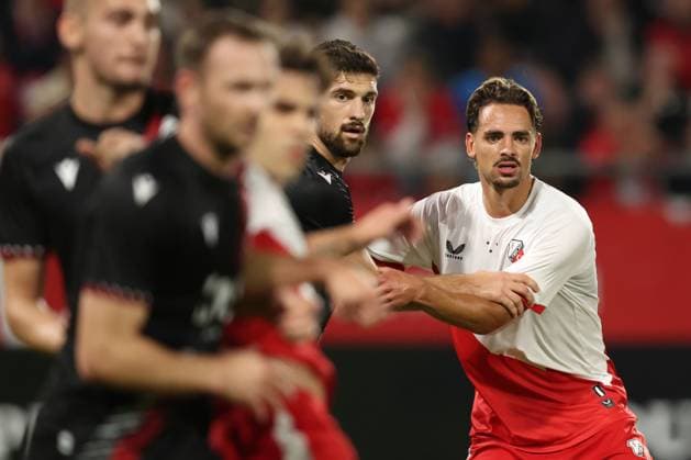 Siebe Horemans of FC Utrecht during the match FC Utrecht - Zrinjski at the Galgenwaard for the Europa League (play-off) season 2024-2025 in Utrecht, Netherlands on 28 august 2025, (photo by Peter Lous EYE4images DeFodi Images)