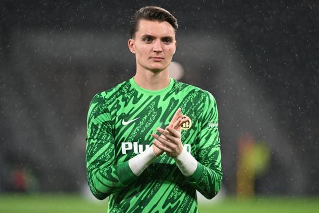 28.08.2025, Bern, Wankdorf, Uefa Europa League, Playoffs, BSC Young Boys - Slovan Bratislava, 1 Marvin Keller (Young Boys) freut sich über den Sieg. Bern Wankdorf Bern Switzerland Copyright: xJustPictures.ch ManuelxWinterbergerx jp-de-MaWi-MWI_1420