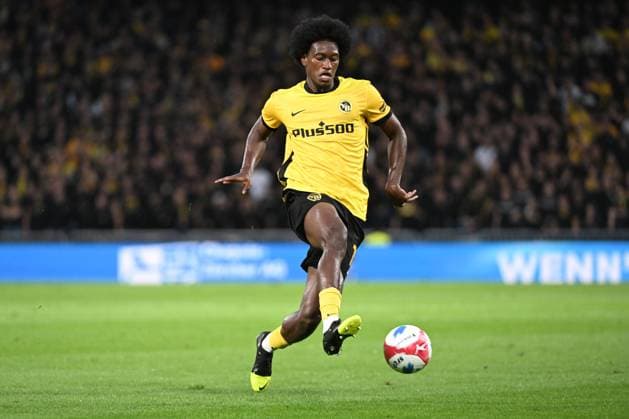 28.08.2025, Bern, Wankdorf, Uefa Europa League, Playoffs, BSC Young Boys - Slovan Bratislava, 77 Joel Monteiro (Young Boys). Bern Wankdorf Bern Switzerland Copyright: xJustPictures.ch ManuelxWinterbergerx jp-de-MaWi-MWI_1197
