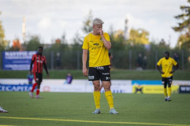 xxkeikkaxx 20250828 Kuopio UEFA Europa League Qualifier Play-offs ottelu KuPS vs FC Midtjylland. Kuvassa KuPSin Otto Ruoppi. Niklas Pehkonen All Over Press