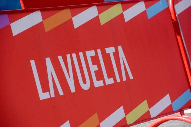 La Vuelta - 80th Tour of Spain 2025 - Stage 6 The logo of La Vuelta appears in stage 6 of La Vuelta 2025, which connects Olot in Girona and Pal in Andorra, in Pal, Andorra, on August 28, 2025. Andorra Andorra  Copyright: xMartinxSilvaxCosentinox originalFilename:silvacosentino-logoofla250828_npM02.jpg