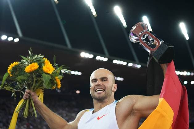 Leichtathletik, athletics, Wanda Diamond League Weltklasse Zürich 28.08.2025, Letzigrund Stadion Zürich , Speerwurf Männer, Javelin Men, Julian Weber, Deutschand, *** Leichtathletik, athletics, Wanda Diamond League Weltklasse Zürich 28 08 2025, Letzigrund Stadion Zürich , Javelin Throw Men, Javelin Men, Julian Weber, Germany,