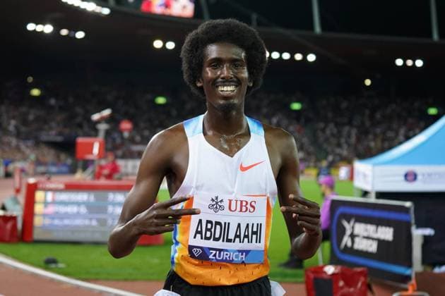 Leichtathletik, athletics, Wanda Diamond League finale Weltklasse Zürich 28.08.2025, Letzigrund Stadion Zürich , 3000m Männer , 3000m Men, Mohamed Abdilaahi deutschland *** Leichtathletik, athletics, Wanda Diamond League finale Weltklasse Zürich 28 08 2025, Letzigrund Stadium Zurich , 3000m Men , 3000m Men, Mohamed Abdilaahi germany