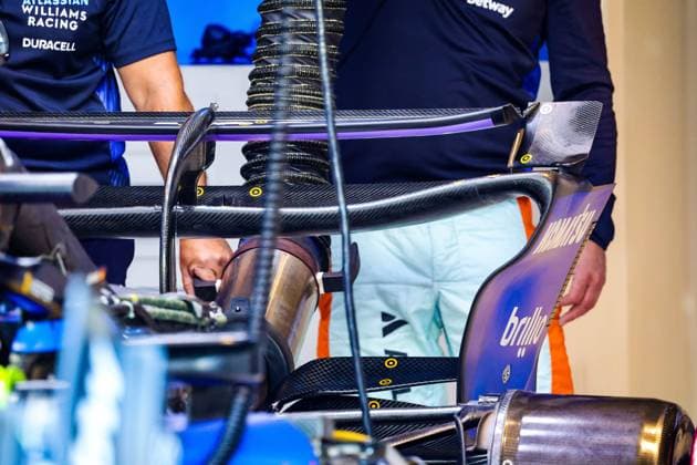 F1 - DUTCH GRAND PRIX 2025 Williams Racing FW47, mechanical detail of rear wing DRS during the 2025 Formula 1 Heineken Dutch Grand Prix, 15th round of the 2025 FIA Formula One World Championship, WM, Weltmeisterschaft from August 29 to 31, 2025 on the Zandvoort Circuit, in Zandvoort, Netherlands - ZandvoortNetherlands  Copyright: xFLORENTxGOODENx