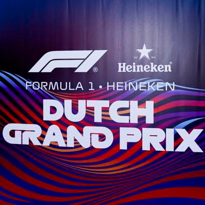 Formula 1 Dutch Grand Prix banner during the Formula 1 Heineken Dutch Grand Prix 2025 on Day 1 at Circuit Zandvoort on August 29, 2025 in Zandvoort, Netherlands. (Photo by Marcel ter Bals DeFodi Images)
