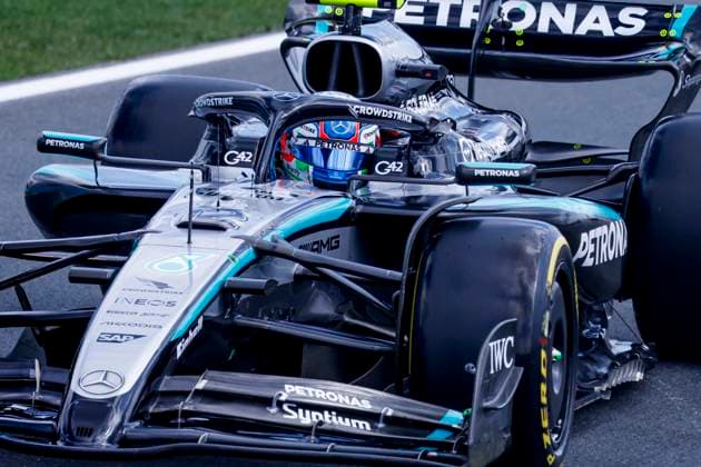 Andrea Kimi Antonelli of Italy and Mercedes AMG Petronas F1 Team during the Free Practice of the Formula 1 Heineken Dutch Grand Prix 2025 on Day 1 at Circuit Zandvoort on August 29, 2025 in Zandvoort, Netherlands. (Photo by Marcel ter Bals DeFodi Images)